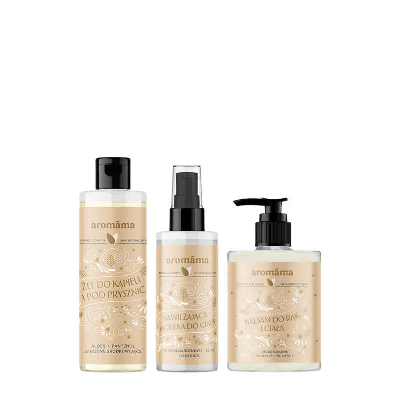 Trio oczyszczające i nawilżające z karmelizowanymi migdałami