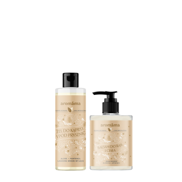 Duet żelu pod prysznic i balsam z karmelizowanymi migdałami