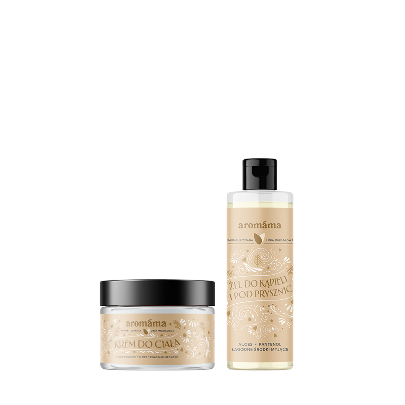 Duet żelu pod prysznic i kremu do ciała z karmelizowanymi migdałami