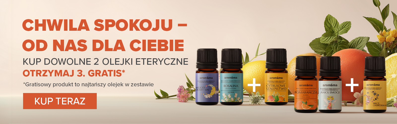 Naturalne olejki eteryczne do aromaterapii | aromáma