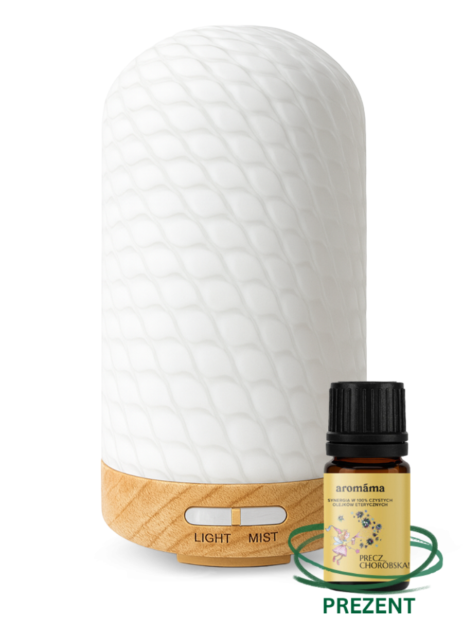 Dyfuzor aromaterapeutyczny „Omelia" + mieszanka olejków eterycznych „Precz, choróbska!”