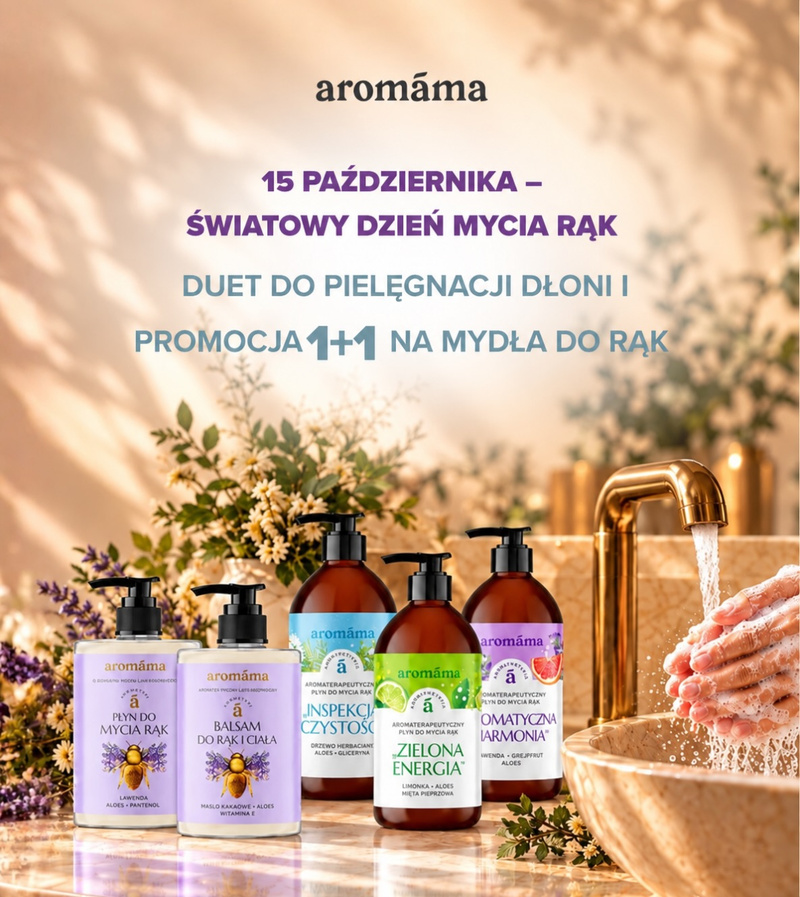 🧼 15 października – Światowy Dzień Mycia Rąk! 💜 To idealna okazja, by zadbać o czystość i pielęgnację dłoni. Odkryj duet…